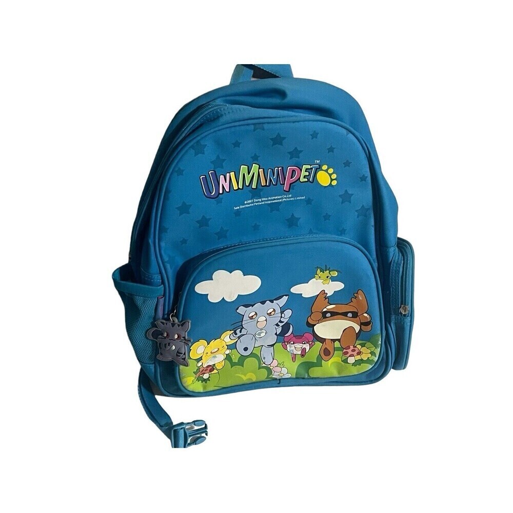 Vintage Uniminipet Backpack Blue Dong Woo Animation Korean 2001 ULTRA RARE